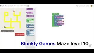 Blockly Games Maze level- 10 #blockly games #kids#coding#learning#computerknowledge 