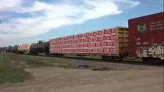 Railfanning the CP Red Deer Subdivision at mile 15.53 in Balzac, Alberta - August 13, 2013