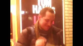 Danny Mastrogiorgio Greeting Fans After Performance Of Bob Drury In Broadway's Lucky Guy