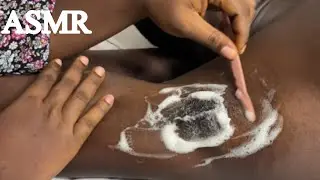 ASMR✨Satisfying Armpit Tracing Scratching Washing and shaving plus neck and nape massage