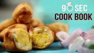 How To Make Bread Roll | 90 Seconds Cook Book | Veg Potato Snack | Quick & Easy Snacks Recipe