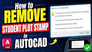 Remove Student plot stamp in AutoCAD  || Remove student version || Remove educational version