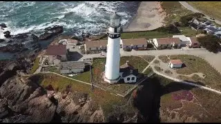 Drone stroll - Half Moon Bay,  Pescadero Beach, Pigeon Point Lighthouse