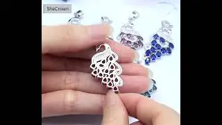 4.3g Deep Blue Sapphire Green Tsavorite Garnet Amethyst CZ Women Present Silver Pendant-SheCrown