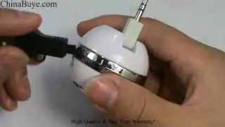 3.5mm Mini Sphere Speaker for PC iPod MP3 MP4 White