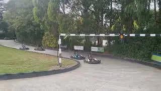 going on a go cart at splash planet