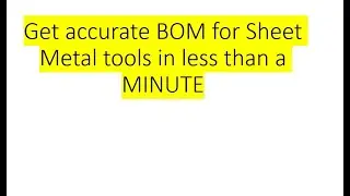 NX Sheet Metal tool design Automation