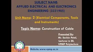 CONSTRUCTION OF CABLE | AEEE | 3331905 | MR. SACHIN A. PATEL