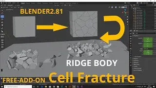 Ridge Body With Free Addon Call-Fracture In Blender2.8