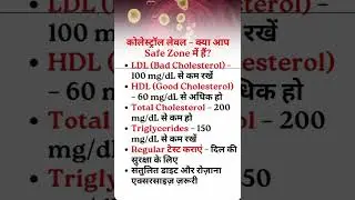 Cholesterol levels kaya ap Save zone mai ho #health  #bloodcholesterol#poshak #poshakdesigns