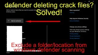 Exclude file/folder | Defender | Crack files protected!