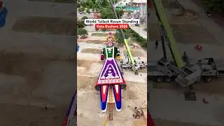 World Tallest Ravan Standing 2025😱 | Kota Ravan 2025 Standing #shortsfeed #shorts #dushera2025