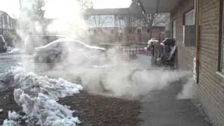 Steam from dryer vent