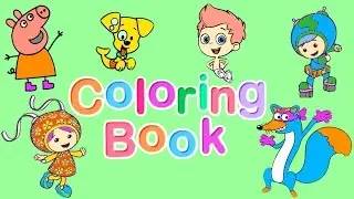 Nick Jr. Coloring Book Pt. 2 - Bubble Guppies, Team Umizoomi, Dora, Peppa Pig