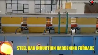 Hardening process for steel bar induction quenching heat machine #steelbar #quenching #machine