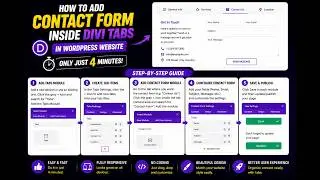 How to add contact form inside divi tabs in wordpress website only just in&nbsp;4 minutes