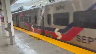SEPTA: Airport Terminal E-F Bound Silverliner V Airport RR Line Train departing Airport Terminal A