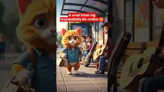 This😿kitten hard💪work is only for one person his❤mother| #shorts #cat #emotional #ai #viral