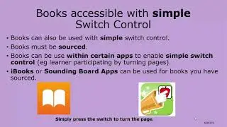 SIMPLE SWITCH   PART 1   SWITCH ACCESSIBLE APPS AND BOOKS   iPad
