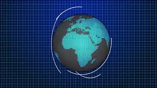 Futuristic Connection Earth Dots Animation