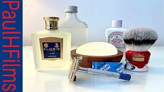 Gillette Flare Tip Blue DE Razor | Floris London Shaving Soap