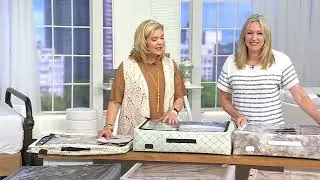 Periea Set of 2 Large Slim Storage Boxes with Gliders on QVC