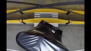 A SAFE  mFlex Double Traffic Flexible Safety Barrier Testing