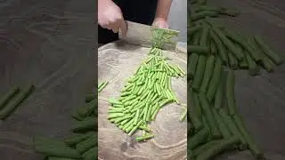 Green Bean Cutting Skills #vegitablecutting #vegetableart
