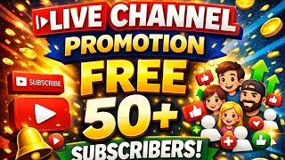 🔴live youtube channel 📣promotion🎉 free 1000 subscribers live checking result  live day 124