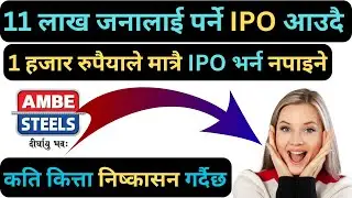 🎯Big Ipo | 👉11 लाख जनालाई पर्ने IPO आउदै | 💲अब 1 हजार रुपैयाले IPO भर्न नपाइने | Upcoming ipo |