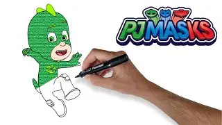 PJ Masks Gekko Greg Drawing and Coloring | Pijamaskeliler Kertenkele nasıl &ccedil;izilir?