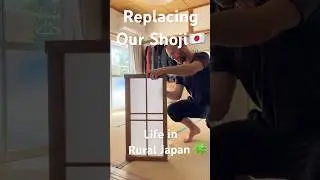 Refreshing Our Shoji for a New Season 🇯🇵✨ #countrylife #asmr #japanvlog #slowliving