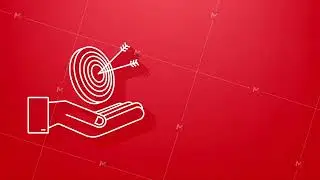Target with an arrow on hands Shadow icon concept market goal stock picture image. Concept target