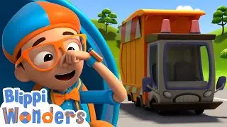 Garbage Truck - Why Do Flies Love Garbage? | Blippi Wonders | Educational Cartoons for Kids