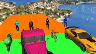 GT Car Stunt 3D | three power Man | One Monkey 🐒 | All Vihcale Race
