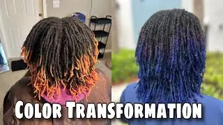 Vibrant Purple & Blue Hair Transformation | Watch the Color Melt!