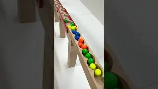 Marble Run ASMR☆ HABA Rattling Slope & Pop Tube🌀, Skeleton Car #shorts #marblerun @marblerunone