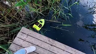 Первый спуск на воду прикормочный GPS кораблик lytec v020 .