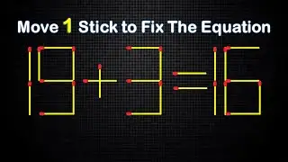 Try Solving This Tricky Math Matchsticks Puzzle!