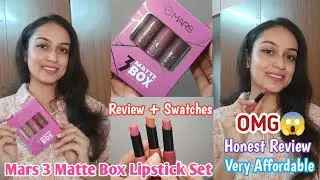 Best Budget Lipstick Set| Mars 3 Matte Box| Honest Review & Swatches| Kaveri kotadia #lipstick