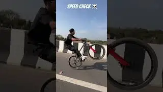 🥵High-speed manual on road// #viral #stunt #cycling #shorts