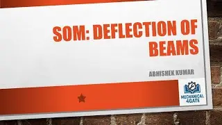 SOM: Deflection of Beams (GATE/B.Tech.)