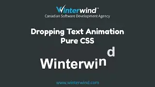 Dropping Text Animation with CSS