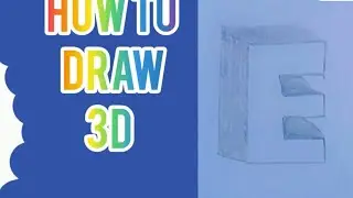 How to draw 3D Letter | Draw 3d letter 