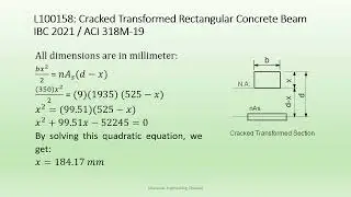 CONC101-104-102: Elastic Analysis of a Cracked Rectangular Reinforced Concrete Beam.
