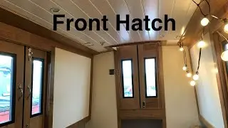 Narrowboat front doors/hatch trim fitted on our self build canal boat project