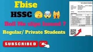 Fbise Roll no Slips updated  2025 ||Fedral board @IMWaqasNasir @FazalAcademy #like
