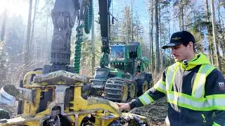 Riebli Forst AG mit Vollernter John Deere 1270G im Einsatz 🇨🇭🪵🪓