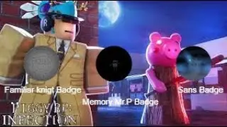 How to get MEMORY.MR.P + EVIL BONES + FAMILIAR KNIGHT BADGE In PIGGY RP : INFECTION - Roblox