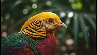 Rarest Birds on Earth in 8K HDR 🦜 Golden Pheasant & Exotic Paradise 🌿 (No Loop Real Sound)